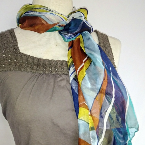 💛 Sheer Long Scarf #hundredsofscarves - Picture 4 of 7